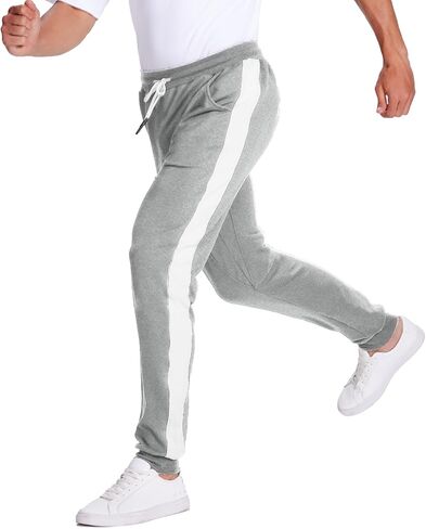 LABEYZON Men's Sweatpants, Jogger Track Pants Slim Fit Workout Gym Pants for Men with Zipper Pockets in Saudi Arabia