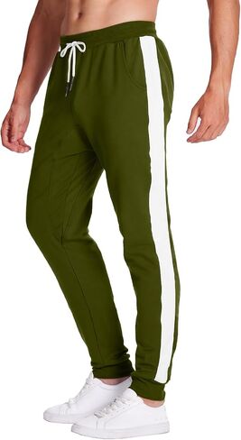LABEYZON Men's Sweatpants, Jogger Track Pants Slim Fit Workout Gym Pants for Men with Zipper Pockets in Saudi Arabia