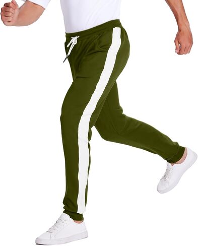 LABEYZON Men's Sweatpants, Jogger Track Pants Slim Fit Workout Gym Pants for Men with Zipper Pockets in Saudi Arabia