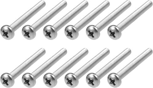 METALLIXITY Machine Screws (M4x55mm) 20Pcs, Phillips Cross Pan Bolts 304 Stainless Steel - for Furniture Installation, Mechanical Fasteners, Office Equipment in Saudi Arabia