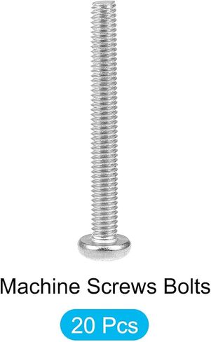 METALLIXITY Machine Screws (M4x55mm) 20Pcs, Phillips Cross Pan Bolts 304 Stainless Steel - for Furniture Installation, Mechanical Fasteners, Office Equipment in Saudi Arabia