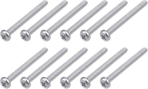 METALLIXITY Machine Screws (M4x55mm) 20Pcs, Phillips Cross Pan Bolts 304 Stainless Steel - for Furniture Installation, Mechanical Fasteners, Office Equipment in Saudi Arabia