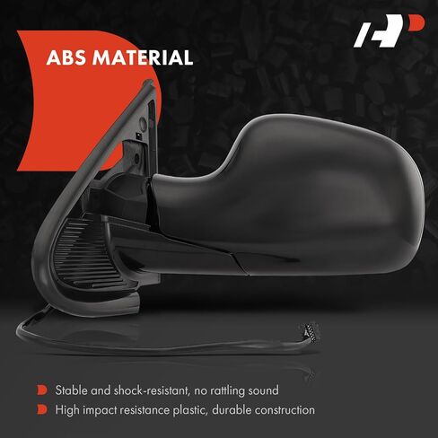A-Premium Pair (2) Driver and Passenger Side Power Door Mirror - Compatible with Dodge Grand Caravan, Caravan & Chrysler Town & Country, Voyager - Heated Manual Folding Black Outside Rear View Mirror in Saudi Arabia