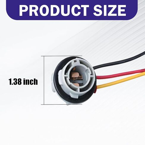 2 PCS Car Light Socket Wire Harness, 1157 BAY15D LED Bulbs Socket Holder Turn Signal Socket with Extended Pigtail, Universal for Cars Bulb Mounting Assembly Replacement (Gray) in Kuwait