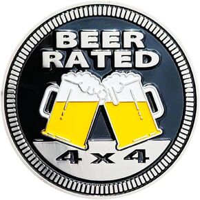 4 x 4 Metal Automotive Badge 3D Metal Emblems Round Emblem Decals Car Badge Decals Stickers Compatible with Jeep Wrangler Vehicles Trucks SUV (Squatch-Rated)