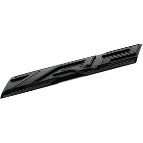 1x Grille ZR2 Emblem Badge Letter ZR2 Grill متوافق مع Silverado Colorado 84240080 OEM (أسود بالكامل)