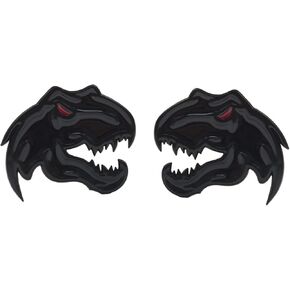 A Pair Dinosaur Emblem for RAM TRX 1500 2500 3500 Charger Challenger(Black Redeye)