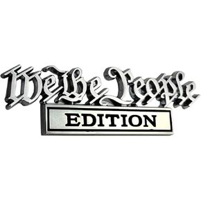 OnlyYou.X We The People Edition Emblem We The People Edition Badge We The People Edition Decal We The People Edition Sticker for Pickup and Car 1 Piece Metal Black Red