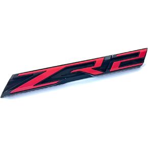 1x Grille ZR2 Emblem Badge Letter ZR2 Grill Compatible with Silverado Colorado 84240080 OEM (All Black)