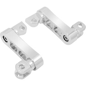 HDBUBALUS Passenger Footpegs Mount Kit Adjustable Highway Pegs Extension Brackets Male Mount Footpegs Clamp fit For Harley Sportster Dyna Softail Touring Road King Street Glide Road Glide Chrome