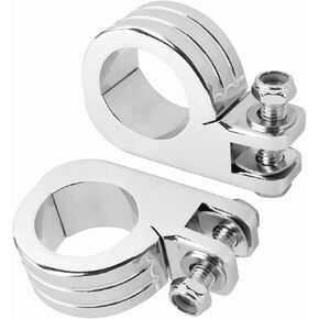 38mm Highway Bar Foot Pegs Highway Engine Crash Bar Guards Footrest Front Engine Guard Mounting P-Clamp Kit Replacement for Harley Replacement for Honda Replacement for India