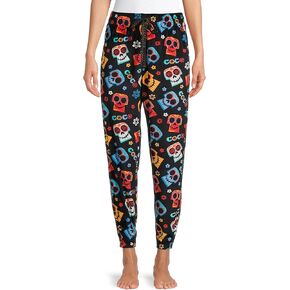 Coco Womens Plush Velour Pajama Jogger Sleep Pants (Black Soot, Small)