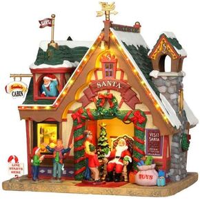 Lemax Santa's Cabin, with 4.5V Adaptor #35554