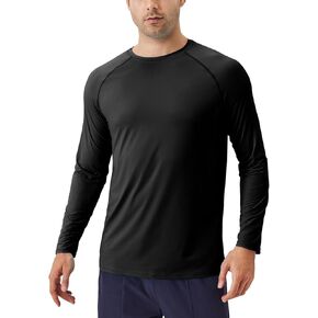 Sun Protection Shirts for Men UPF 50+ Long Sleeve Rash Guard T-Shirt for Swimming Running Workout Hiking
