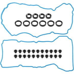 Valve Cover Gasket Set VS50814R Replaces VS50814R VS50722 BR3Z6C535A Compatible with Ford F-150 3.3L 3.5L V6 DOHC 2011-2020 Fit for Lincoln MKS MKT MKX MKZ 3.5L 3.7L V6