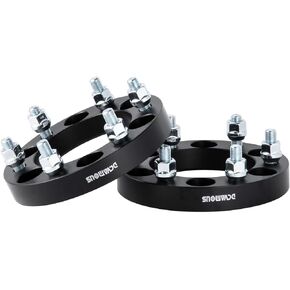 DCVAMOUS 4PC Black 6x5.5 6x139.7 Wheel Spacers 1 Inch with 14x1.5 Studs Compatible with Chevy GMC Express Suburban Silverado 1500 Tahoe | Yukon Sierra 1500 | 1999-2024 Escalade | 2019-2024 RAM1500
