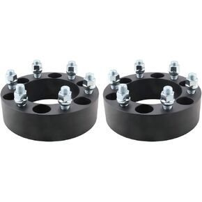فواصل عجلات DCVAMOUS 4PC باللون الأسود مقاس 6x5.5 6x139.7 مقاس 1 بوصة مع مسامير مقاس 14x1.5 متوافقة مع سيارة Chevy GMC Express Suburban Silverado 1500 Tahoe | يوكون سييرا 1500 | 1999-2024 اسكاليد | 2019-2024 رام1500