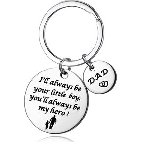 Dad Keychain from Son Funny Daddy Key Chain Birthday Fathers Day Thanksgiving Christmas Gifts