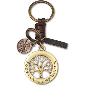 AuPra Funny Animal KeyChain Gifts Women & Men Leather 3D KeyRing Girl & Boy Home Car Door Keys Holder Present