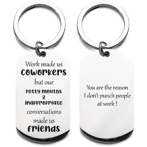 Gifts For Coworkers - Employee Appreciation Gifts, Funny Work Friendship Gifts For Women, Her, Men, Him - Laser Engraved Keychain - Colleague Gift Female, Male