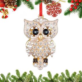 Owl Christmas Ornament 2024 Blue Owl Ornament for Christmas Tree Decorations Metal Owl Ornament Christmas Keepsake Gifts for Owl Animals Lovers Kids Teen BoysTeen Girls Women Men