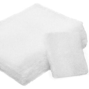 Paper Mart Synthetic Cotton Filler for Jewelry Boxes, Pack of 100 White Pads, 3 1/16 x 2 1/8 Inch Liner for Small Sized Jewelry Box and Ring Box