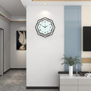 Large Wall Clock for Living Room Decor Modern Big Wall Clock for Kitchen Bedroom Home Decoration Extra Giant Black Wall Clock Battery Operated for Dining Room Bathroom Office Decorative 18 Inch