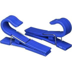 T-H Marine Aqua Clips for Boats - Utility Clips Attach to Standard 7/8" Boat Rail or T-Top - Easily Hang Beach Towels, Clothes, or Sun Shades - Pack of 2, White