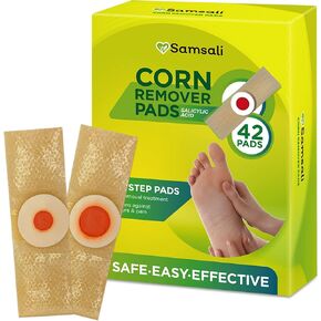 Samsali Corn Remover, Corn Feet Remover, 42 Corn Remover, Corn Removers for Feet and Toe, Toe Corn and Callus Removal, Best Corn Remover for Foot Corn Removal, 42 Pack