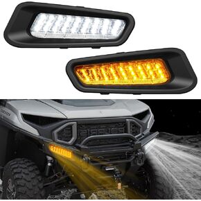 LED Front Bumper for Polaris Ranger 1500 XD, Front Auxiliary Light Accent Light with DRL Turn Signal Brush Guard Lights for 2024 2025 Polaris Ranger 1500 XD Accessories, Replace# 2889767