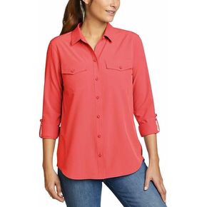 بلوزة Eddie Bauer للسيدات (أحمر، XL)