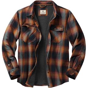 Legendary Whitetails Archer Flannel Thermal Lined Shirt Jacket for Men, Quilted Insulated Plaid Work Outerwear Coat