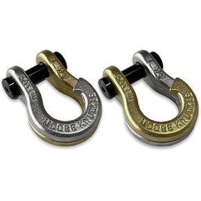 Jowl Split Shackle 5/8 | 7,000lbs Capacity - Forged Carbon Steel Shackle Fits Any 1.25 or 2.0" Tow Shackle Receiver Hitch Mount w/ 3/4 pin Color Combo Nice Gal/Nice Gal