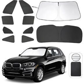 10 قطعة YYCKE ظلال النوافذ لـ X5 2014-2018 لملحقات BMW نوافذ كاملة خلفية مثلثة للزجاج الأمامي ظل الشمس والأشعة فوق البنفسجية لحماية الخصوصية للتخييم