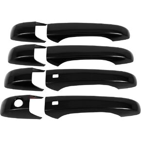 OCPTY 4PCS Door Handle Covers for 11-20 for Grand Cherokee 06 for Chrysler 09-11 for Dodge Coolway 08-11 for Cool Bo Exterior Driver Side & Passenger Side Car Door Handle Covers Trim Black