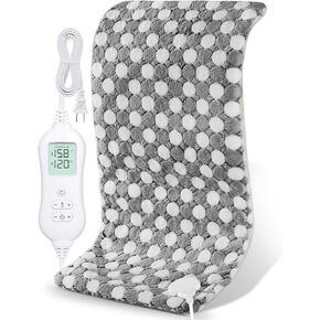 NOWWISH Heating Pad for Back Pain & Cramps Relief, Moist Heat Electric Heating Pads with Auto Shut-Off, Gifts for Women, 12" x 24", Black