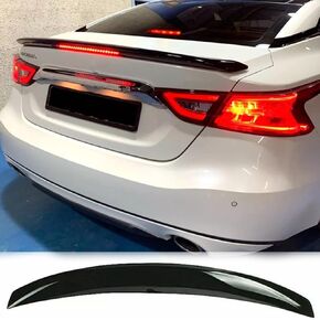 Rear Trunk Lip Spoiler Wing Compatible with Nissan Maxima S/SV/SL/SR/ 2016 2017 2018 2019 2020 2021 2022 Accessories (with Red Light)