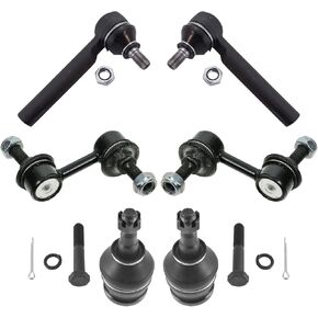 TRQ Front Steering & Suspension Kit Ball Joint Sway Bar Stabilizer Link Tie Rod Compatible with 2003-2013 Subaru Forester 2002-2016 Impreza 2005-2009 Legacy Outback