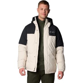 Columbia Men's Aldercrest II Down Hooded Jacket, Dark Stone/Black, Large