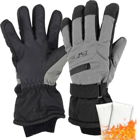 Ski Snow Winter Gloves Women Men with Hand Warmers, Touchscreen Fingers, Waterproof Windproof, -20℉ Cold Weather, Insulated Breathable in Saudi Arabia
