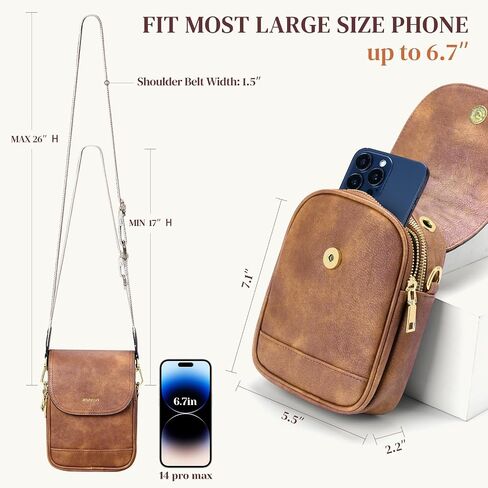 ZOPPEN Small Crossbody Purse Cell Phone Purse Card Holder, Vegan Pu Leather Crossbody Bags for Women Trendy Travel Purse in Saudi Arabia