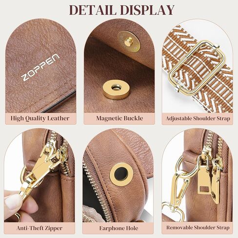 ZOPPEN Small Crossbody Purse Cell Phone Purse Card Holder, Vegan Pu Leather Crossbody Bags for Women Trendy Travel Purse in Saudi Arabia