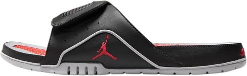 Nike Jordan Hydro 4 Retro Men's Slides (532225-060, Black/Cement Grey/Fire Red) in Saudi Arabia