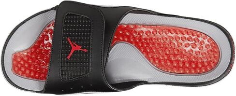 Nike Jordan Hydro 4 Retro Men's Slides (532225-060, Black/Cement Grey/Fire Red) in Saudi Arabia