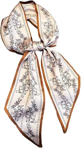 Iswee Silk Scarf for Women Fashion Neck Scarves Purse Scarf for Handbags 56 IN Long Lightweight Hair Scarf in Kuwait