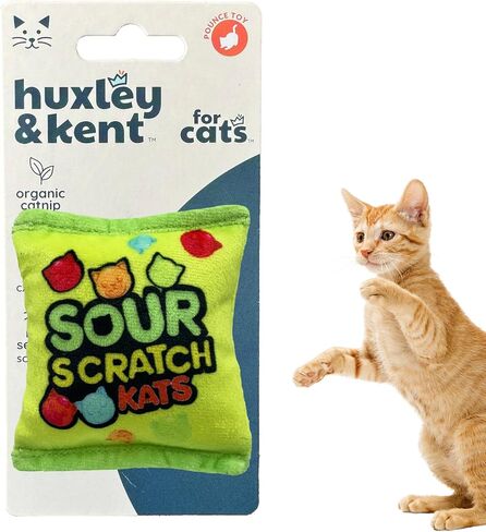 Huxley & Kent H&K Cat Toy | Pizza | Plush Cat Toy with Catnip Inside | Funny Realistic Cat Gift | Fun, Durable, and Safe Cat Toys in Kuwait