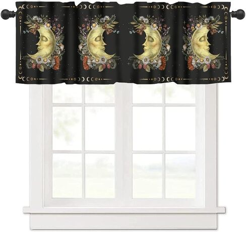 Rustic Farmhouse Window Valance Curtain, Vintage Western Farm Cow Rooster Red Barn Cabin Country Lodge Window Treatment Valances for Home Bedroom Living Kitchen Café Décor 54x18inch in Kuwait