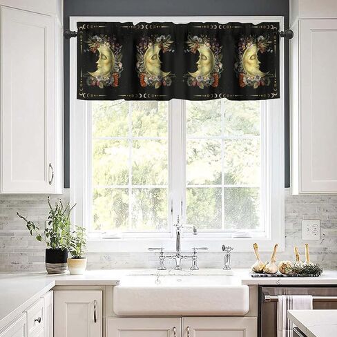 Rustic Farmhouse Window Valance Curtain, Vintage Western Farm Cow Rooster Red Barn Cabin Country Lodge Window Treatment Valances for Home Bedroom Living Kitchen Café Décor 54x18inch in Kuwait