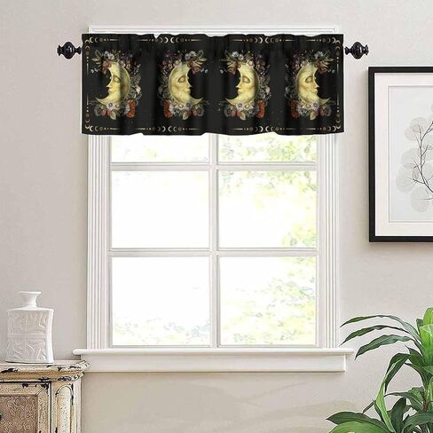 Rustic Farmhouse Window Valance Curtain, Vintage Western Farm Cow Rooster Red Barn Cabin Country Lodge Window Treatment Valances for Home Bedroom Living Kitchen Café Décor 54x18inch in Kuwait
