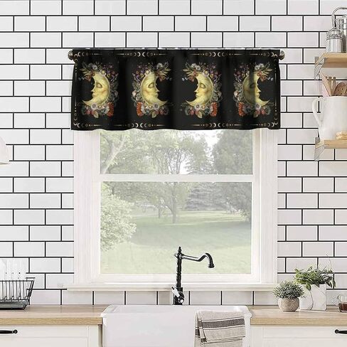 Rustic Farmhouse Window Valance Curtain, Vintage Western Farm Cow Rooster Red Barn Cabin Country Lodge Window Treatment Valances for Home Bedroom Living Kitchen Café Décor 54x18inch in Kuwait